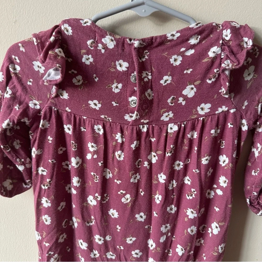 Angel Dear -Maroon Floral Romper Size 3-6m Soft and cute for holidays! - Picture 5 of 5